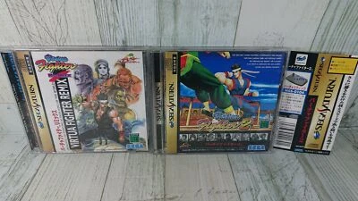Sega Saturn Virtua Fighter 2 & Remix Set Japanese Version Used Games With 1 OBI - Image 1 of 4