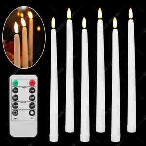 6PCS LED Flameless Taper Candles Lights Flickering Battery Operated Party Decor - Picture 1 of 13