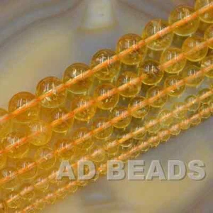 Wholesale Smooth Natural Gemstone Round Loose Beads 15"  4mm 6mm 8mm 10mm 12mm - Picture 1 of 36