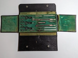 Vintage German Precision Instruments COMPASS Drawing Drafting Instrument Set - Picture 1 of 13
