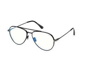 Tom Ford TF5800-B 001 Black Aviator Metal Eyeglasses Frame 56-15-145 SD* - Picture 1 of 4