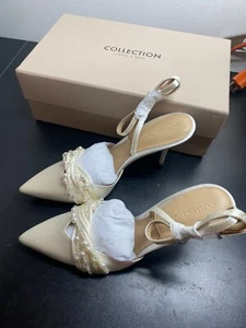 Charles & Keith Pumps offener Rücken + Knöchelriemen L3 / 36 / weiß - Bild 1 von 5