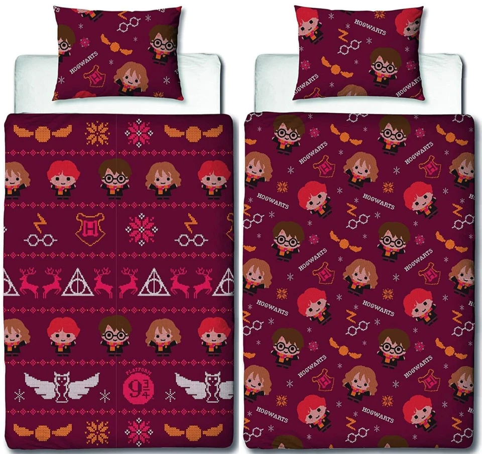 Harry Potter Single Duvet Cover Reversible Bedding Set Harry Potter Duvet Set - Image 1 of 1