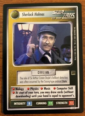 2001 Decipher Star Trek Holodeck #115R Sherlock Holmes Used Free Shipping - Image 1 of 2