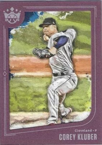 2019 Diamond Kings COREY KLUBER Cleveland Indians Framed Plum Parallel # 86 - Picture 1 of 2