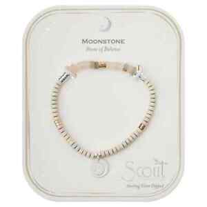 SCOUT CURATED WEARS: STONE INTENTIONS CHARM BRACELET-MOONSTONE/SILVER/GOLD NEW!!
