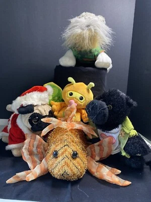 Ganz Webkinz Lot of 5 Plush NO CODES: Schnauzer, Blk Panther, Lionfish, Pug,etc. - Image 1 of 4