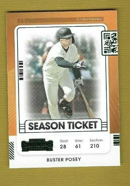 Buster Posey 2021 Panini Contenders Green Foil #34 (San Francisco Giants) - Image 1 of 1