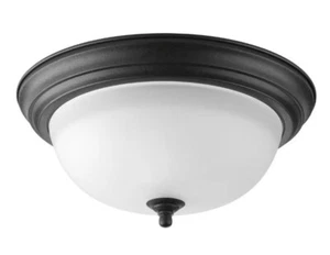 Progress Lighting P3925 Black Melon 2-Light 13.25"W Flush Mount Ceiling Fixture - Picture 1 of 2