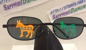 Sunglasses Political Donkey Democrat Fun Gag Gift Political Frames with Case NEW - Picture 1 of 4