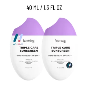 FACETOLOGIE aufhellende Sonnencreme LSF40 PA+++ Anti-Aging Feuchtigkeit beruhigend 2X 40ml - Bild 1 von 20