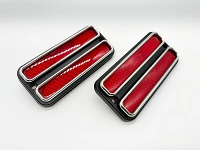 Nuevo juego de luces marcadoras laterales traseras de lujo con moldura para Chevrolet C10 68-72 Foto 1 de 4