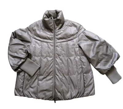 Burberry London Bomber jacket Women's Puffer Down Jacket Gray Silver Size 38 - Image 1 of 4