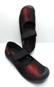 Keen Sienna Mary Jane Shoes Wool Blend Red/Black Buffalo Plaid Size 9 (EU 39.5) - Picture 1 of 7