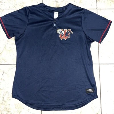 Ladies Navy Blue Wichita Wind Surge Jersey 2XL  ML Baseball Twins - Image 1 of 4