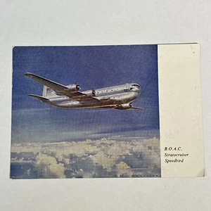 B.O.A.C BOAC Stratocruiser Speedbird Airplane Postcard Early 1950 4x6 Great Brit - Picture 1 of 2