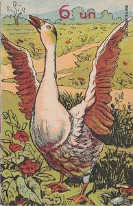 # CARTOLINA REBUS - 6 UN ...."OCA" - Picture 1 of 1