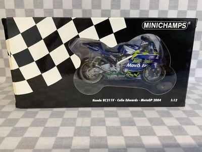 1/12 MINICHAMPS 041045 TELEFONICA MOVISTAR HONDA RC211V C.EDWARDS MOTO GP 2004 - Image 1 of 4