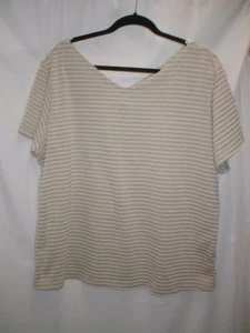 Max & Me Woman 1X hellbraunes Top Shirt mit weißen Strukturpunkten - Bild 1 von 1