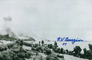 HBO The Pacific R.V. Burgin WWII Okinawa, Peleliu, K-3-5 SIGNED AUTOGRAPH PHOTO - Picture 1 of 2