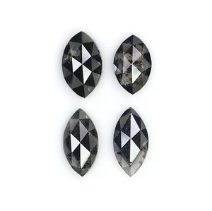 Diamante natural suelto con forma de marquesa de 0,94 quilates 5,30 mm color negro diamante LQ1606 - Imagen 1 de 8
