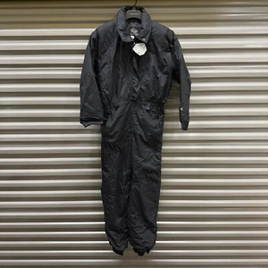 Roffe Snowsuit Womens Sz 12 Black Coveralls One Piece Ski Snowboard Vintage 80s - Picture 1 of 8
