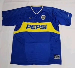 BOCA JUNIORS 2003 2004 Home Football Shirt Soccer Jersey Nike Sz L/G - Picture 1 of 12