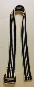 Polo Kids Fabric Belt Double Ring Tension Fasteners 25" Long Navy & White Stripe - Picture 1 of 4