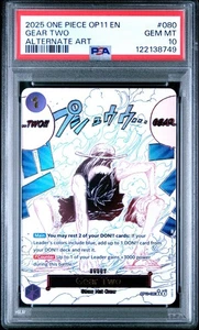 Gear Two PSA 10 One Piece English Card Luffy D. Monkey OP11-080 Alt Art 2025 - Bild 1 von 2