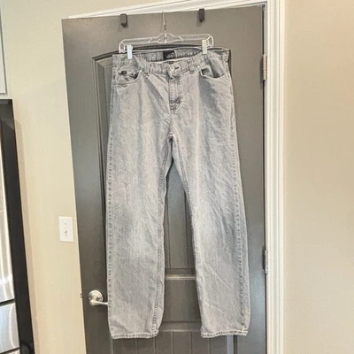 Pantalones de mezclilla para hombre Vans 36x32 gris lavado patinador, grunge Foto 1 de 4