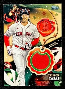 2024 Topps Holiday Mega Box Triston Casas #RC-TC Game Used Relic Card Red Sox - Picture 1 of 2