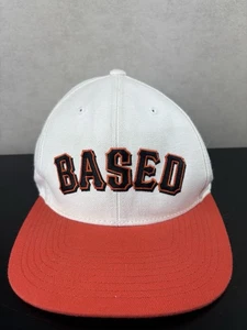 Rare MNWKA Mishka NYC "BASED" Snapback Hat 2011 Lil B White Orange Streetwear - Picture 1 of 8