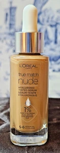 L'Oreal True Match Nude Tinted Serum 1% Hyaluronic Acid, 5-6 Medium-Tan - Picture 1 of 1