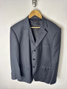 Giorgio Armani Le Collezioni Blazer Gray Pinstripe Wool Italy Men’s 44 3 Button  - Picture 1 of 8