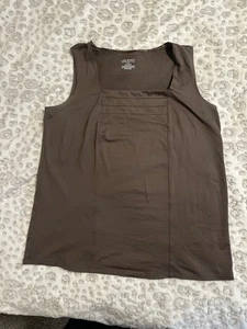 Lane Bryant Tank Top Plus Size 14/16 T Shirt Brown Lightweight Sleeveless T2 - Picture 1 of 7