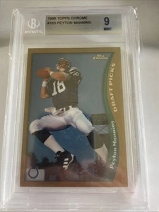 PEYTON MANNING ~ 1998 TOPPS CHROME BGS-9 MINT ROOKIE RC CARD #165 - Bild 1 von 2