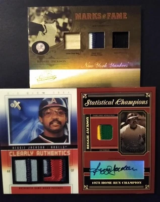 Fleer eX MLB 2004 parches dobles usados en juegos Reggie Jackson 22/22 SP súper raro **** Foto 1 de 3