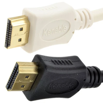 Gold Plated HDMI High Speed Cable for 1080P TV 0.5m/1m/2m/3m/5m/10m Black/White - Image 1 of 4