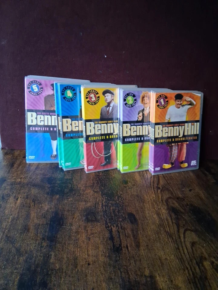 Used Benny Hill Complete & Unadulterated Set 1-5 DVD Movies  - Image 1 of 4
