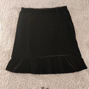 Alex Evenings Rock Damen zierlich schwarz Samt Rüschensaum Abend Party formell - Bild 1 von 5