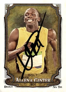 Usain Bolt Signed 2024 Topps Allen & Ginter #208 Trading Card COA Proof Photo - Bild 1 von 9