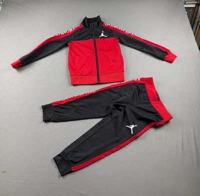 Jordan Kids Air Jordan Tracksuit Set Black & Red Size S - Image 1 of 4