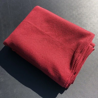 Waterford Linens Crosshaven Brick Red Tablecloth 63 x120" Textured Cotton Blend - Image 1 of 4