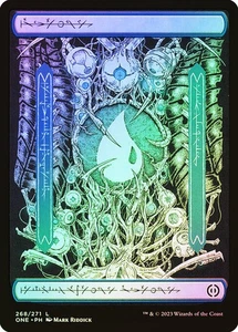 MTG ISLAND (268) PHYREXIAN FULL ART FOIL Phyrexia: All Will Be One NM - Picture 1 of 1