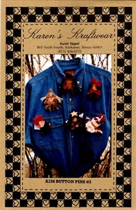 Button Pins #3 Basteln Schnittmuster von Karen's Kraftwear A156 - Bild 1 von 2