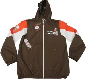 Cleveland Browns Mitchell & Ness leichte Windbreaker-Jacke mit durchgehendem Reißverschluss 95 $ - Bild 1 von 9