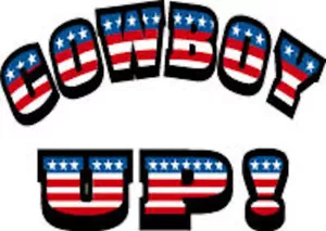 Red, White, Blue Cowboy Up! Decal – Outdoor Safe - Picture 1 of 1