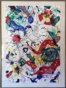 Sam Francis - Original Screenprint, 1986 (S.18, SFS-291) - HUGE!!! FRAMED!!! - Picture 1 of 11