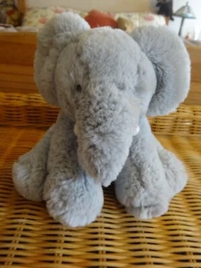 Tesco grey elephant super soft toy plush baby comforter F&F Sits 7" Tall - Picture 1 of 6