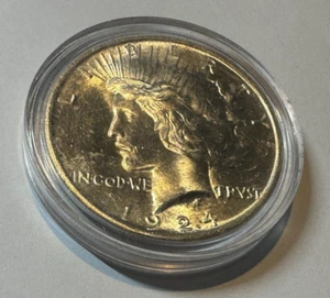 Schöne amerikanische Peace Dollar Münze 1924 SILBER  - Bild 1 von 6